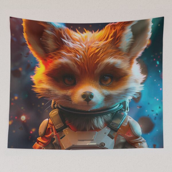 Item preview, Adorable Fox Space Explorer in Outer Space designed and sold by Mullet Monkey.