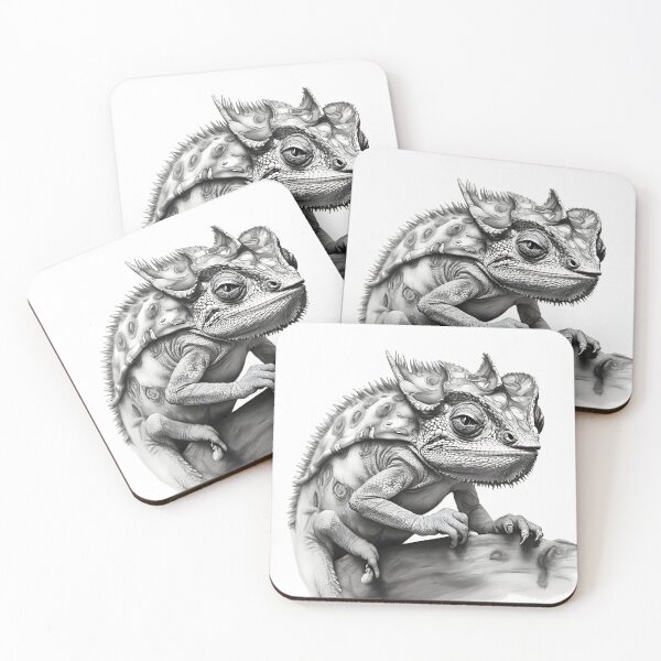 Item preview, Black and white Lizard pencil drawing designed and sold by Pencil-Art.