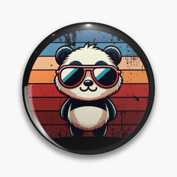 Item preview, Retro Panda in Sunglasses BBQ Pool Party Funny Panda designed and sold by KsuAnn.
