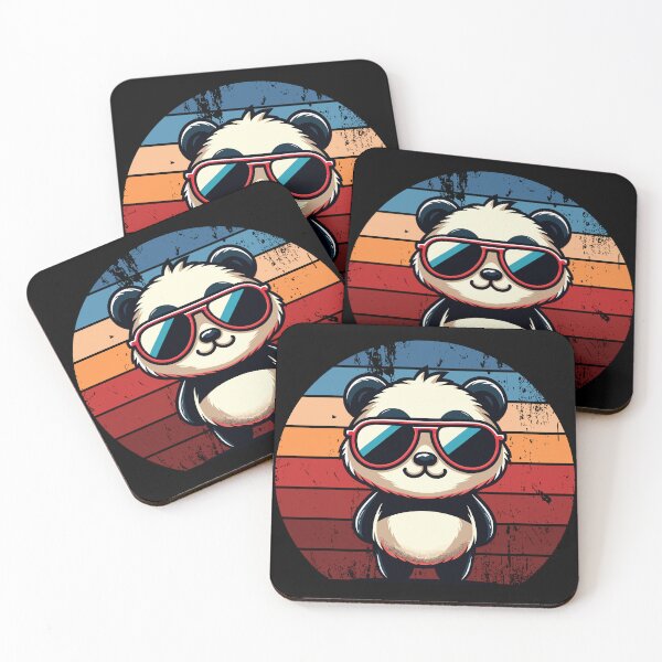 Item preview, Retro Panda in Sunglasses BBQ Pool Party Funny Panda designed and sold by KsuAnn.