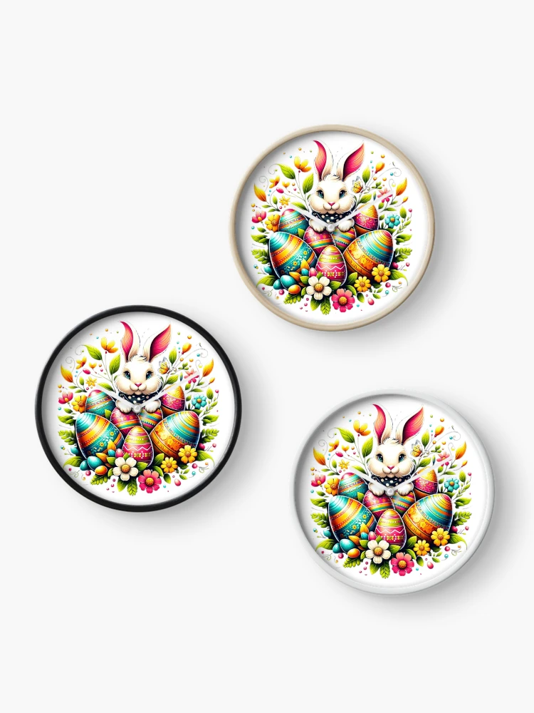 Thumbnail 3 of 4, Clock, Easter Rabbit designed and sold by NPFj.