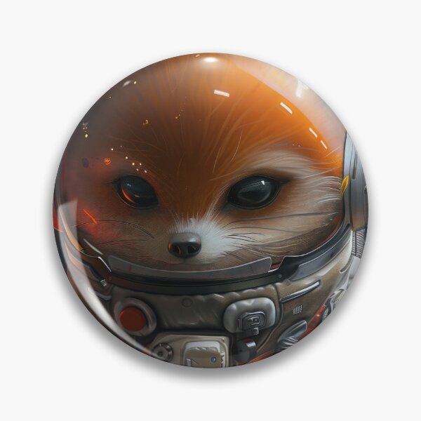 Item preview, Cute Fox Wearing Space Helmet in Vast Expanse of Outer Space designed and sold by Mullet Monkey.