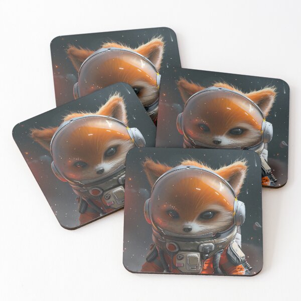Item preview, Cute Fox Wearing Space Helmet in Vast Expanse of Outer Space designed and sold by Mullet Monkey.