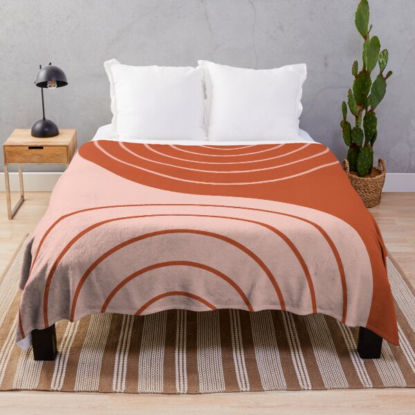 Item preview, Geometric Lines Rainbow Abstract 1 in Terracotta Rose Gold designed and sold by nineFlorals.