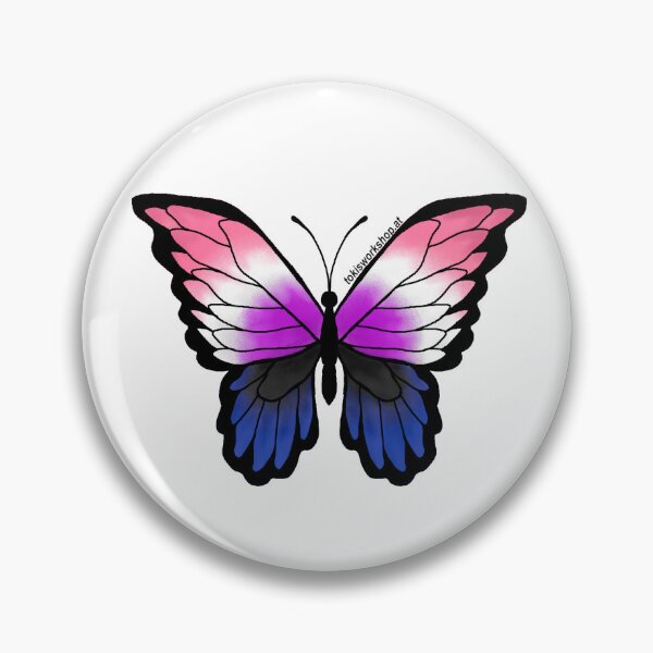 Item preview, Genderfluid Pride Butterfly designed and sold by Toki's Workshop.