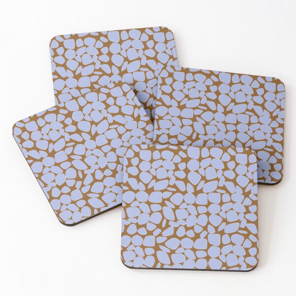 Item preview, Safari Elegance: Light Lilac Blue Giraffe Spots on Brown designed and sold by IraNiva.