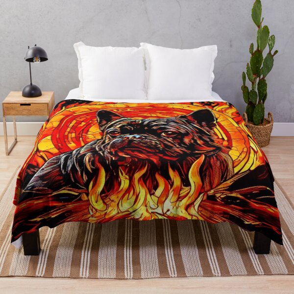 Item preview, Badaist Fiery Dog Art designed and sold by Health And Fitness Posts e-Store.