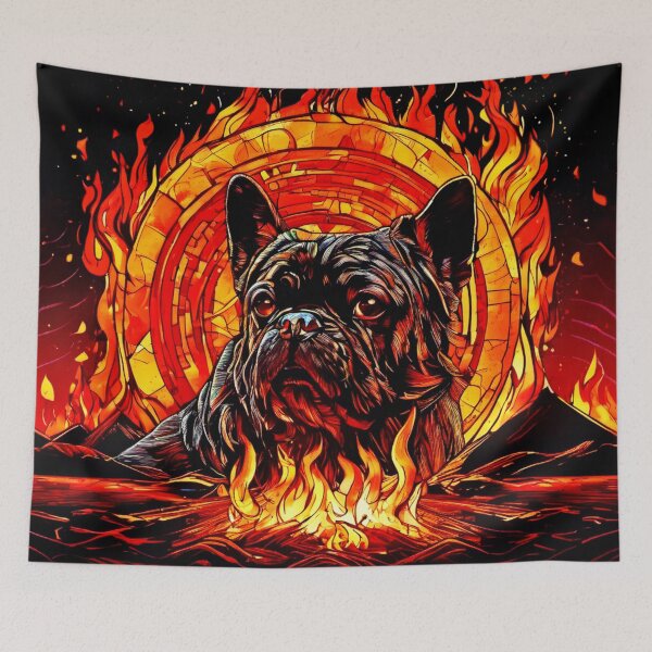 Item preview, Badaist Fiery Dog Art designed and sold by Health And Fitness Posts e-Store.