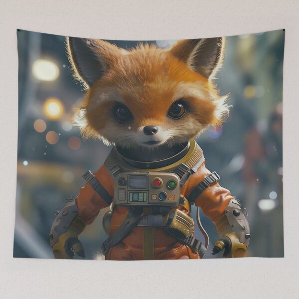 Item preview, Cute Astronaut Fox Adventurer Exploring Space Station designed and sold by Mullet Monkey.