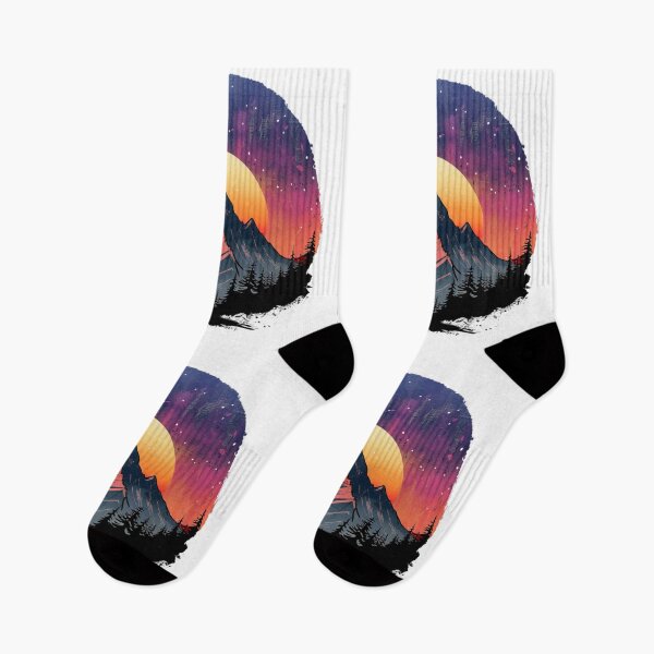 Item preview, Mountain range silhouette pop art twist Active Outdoors Inspired Art designed and sold by CDC40.