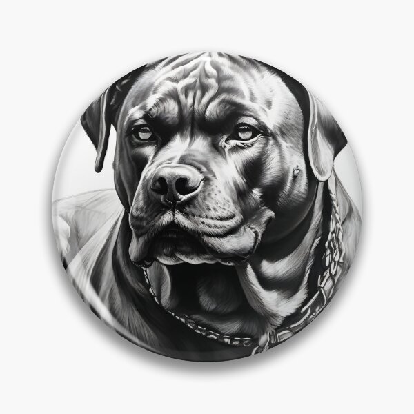 Item preview, Black and white Cane Corso pencil drawing designed and sold by Pencil-Art.