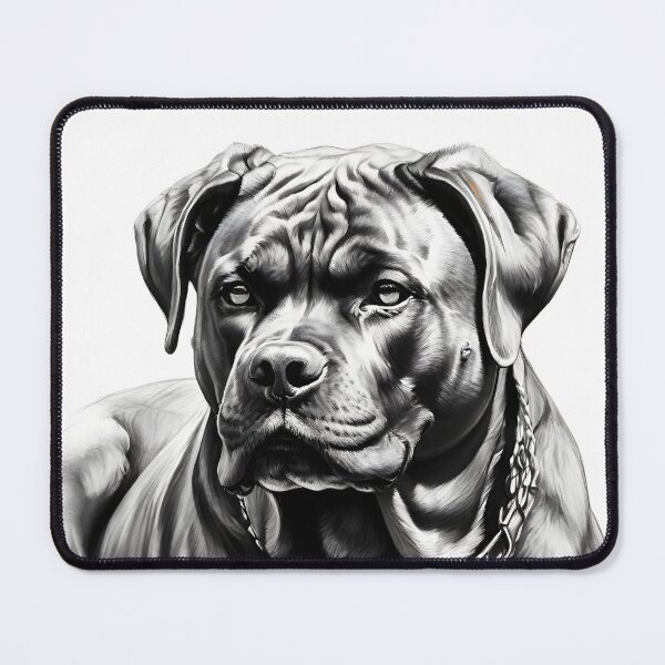 Item preview, Black and white Cane Corso pencil drawing designed and sold by Pencil-Art.