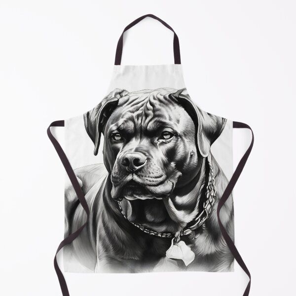 Item preview, Black and white Cane Corso pencil drawing designed and sold by Pencil-Art.
