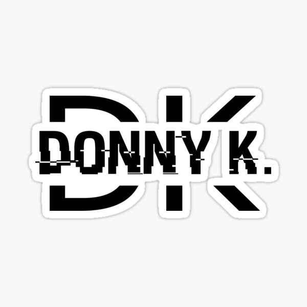 Donny K. Logo Black Small Sticker