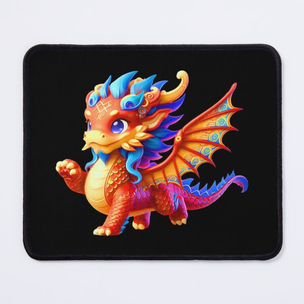Item preview, Chibi Cute Orange Chinese Dragon designed and sold by CHIBI_POPZ.