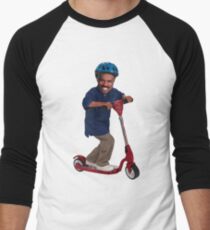 "This is Steve Harvey as a Five Year Old Riding a Scooter" Men's Baseball ¾ T-Shirt