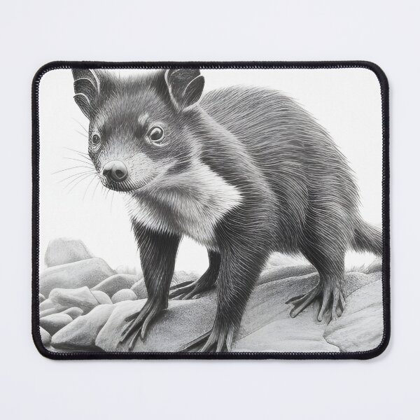 Item preview, Black and white Tasmanian devil pencil drawing designed and sold by Pencil-Art.