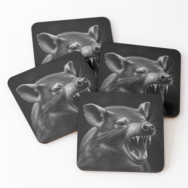 Item preview, Black and white Tasmanian devil pencil drawing designed and sold by Pencil-Art.