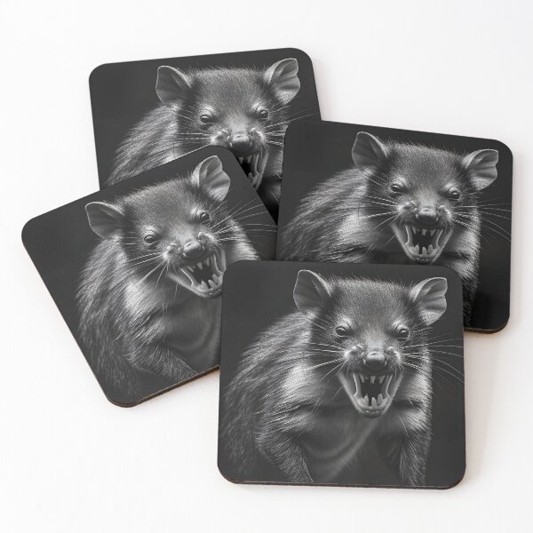 Item preview, Black and white Tasmanian devil pencil drawing designed and sold by Pencil-Art.