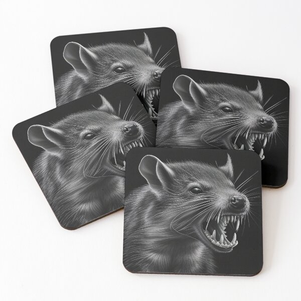 Item preview, Black and white Tasmanian devil pencil drawing designed and sold by Pencil-Art.