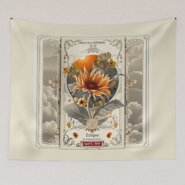 Item preview, 2024 Pennsylvania Eclipse: Floral Commemorative Artwork designed and sold by David Balzen.