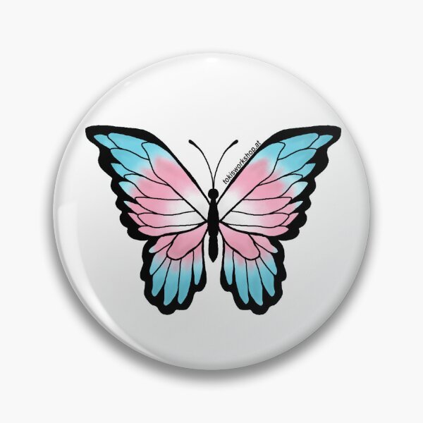 Item preview, Trans Pride Butterfly designed and sold by Toki's Workshop.