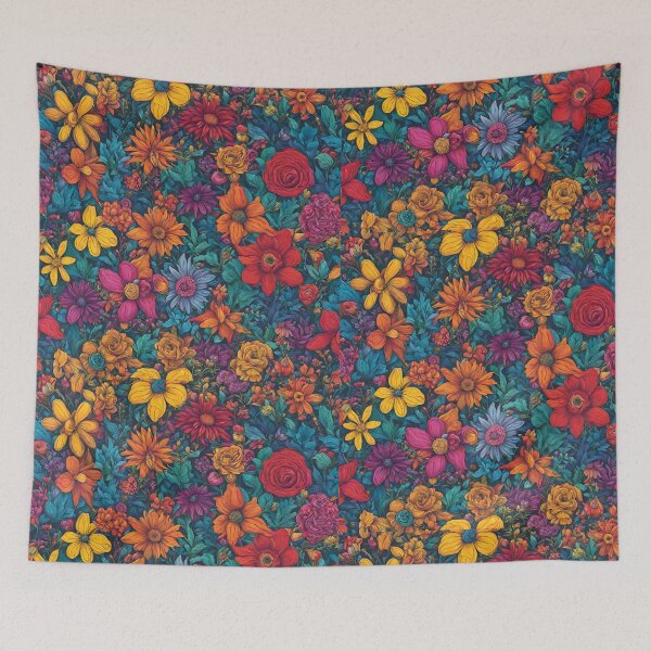 Item preview, Colorful flowers designed and sold by Creative-Tin.