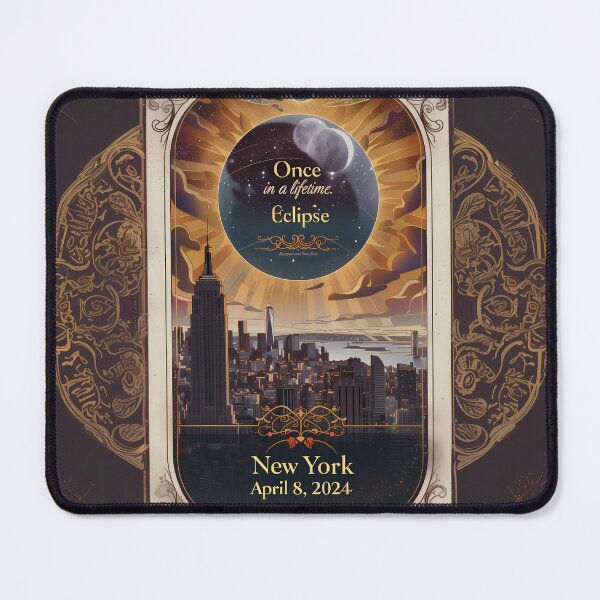 Item preview, NY 2024 Eclipse: Celestial Event Commemorative Poster designed and sold by David Balzen.