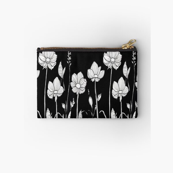 Item preview, White flowers on black  designed and sold by Flowersonstuff.