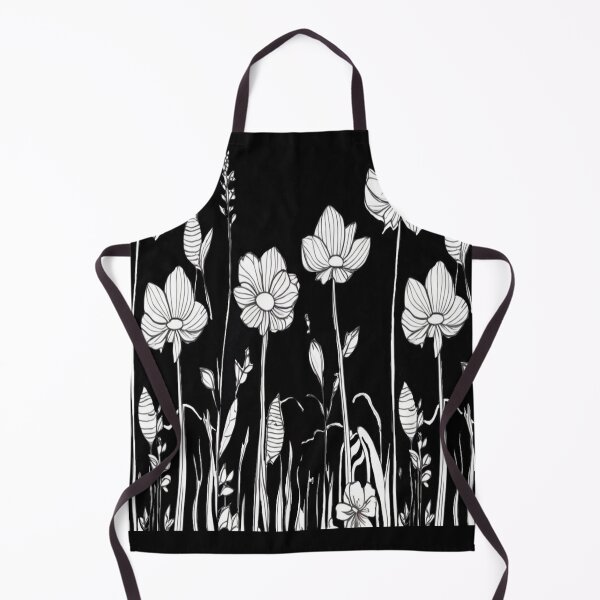 Item preview, White flowers on black  designed and sold by Flowersonstuff.