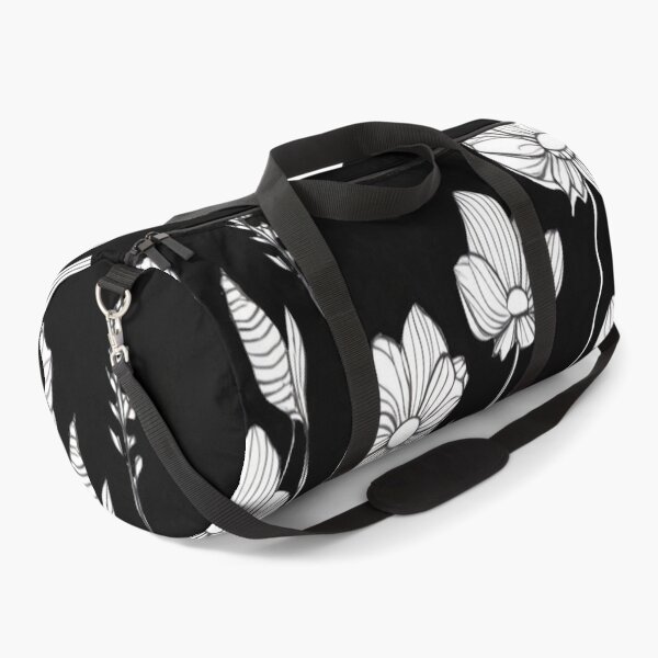 Item preview, White flowers on black designed and sold by Flowersonstuff.