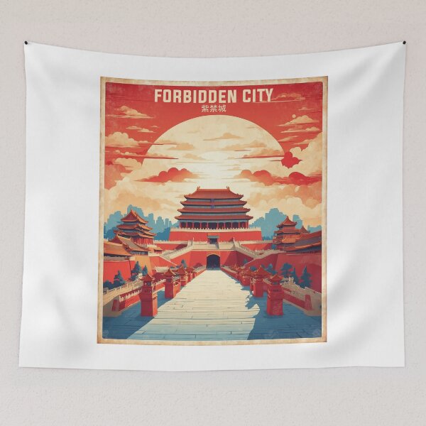 Item preview, La Ciudad Prohibida China Atardecer Viajes Vintage Turismo designed and sold by TravelersGems.