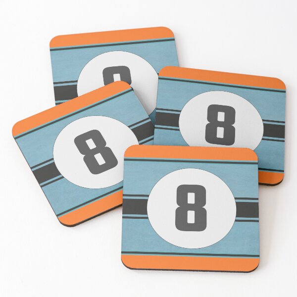 Item preview, Light Blue and Orange Racing Graphics, Racing Livery with #8 designed and sold by mmmkei.