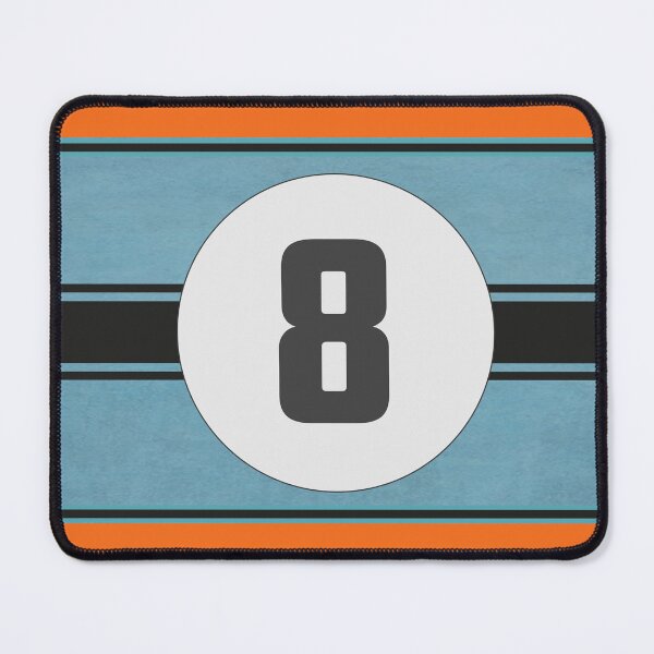 Item preview, Light Blue and Orange Racing Graphics, Racing Livery with #8 designed and sold by mmmkei.