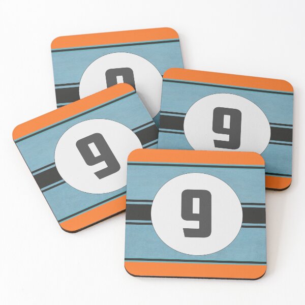 Item preview, Light Blue and Orange Racing Graphics, Racing Livery with #9 designed and sold by mmmkei.