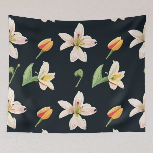 Item preview,  Lily Blossoms in a Seamless Floral Pattern designed and sold by printmala.