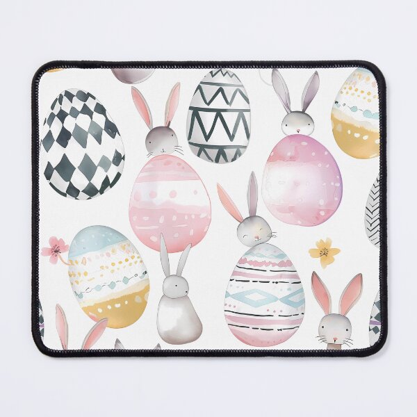 Item preview, Whimsical Easter Collection: Watercolor Peekaboo Bunnies and Patterned Eggs - Perfect for Spring Decor and Gifts designed and sold by David Balzen.