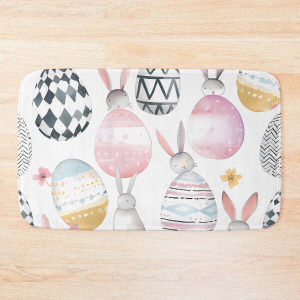 Item preview, Whimsical Easter Collection: Watercolor Peekaboo Bunnies and Patterned Eggs - Perfect for Spring Decor and Gifts designed and sold by David Balzen.