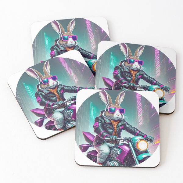 Item preview, Bunny on a Motorcycle designed and sold by BADESIGNZZ.