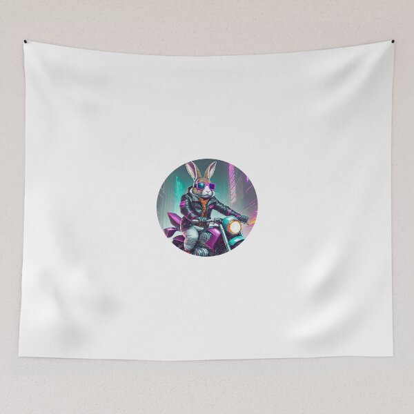 Item preview, Bunny on a Motorcycle designed and sold by BADESIGNZZ.