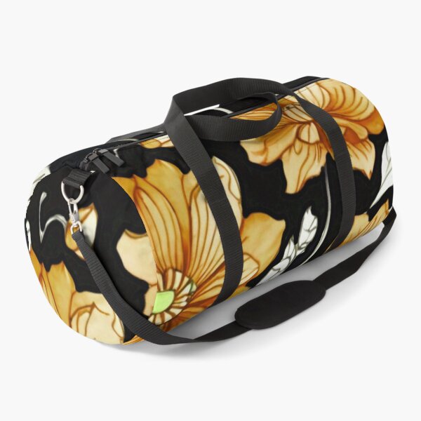 Item preview, Orange flowers on black designed and sold by Flowersonstuff.