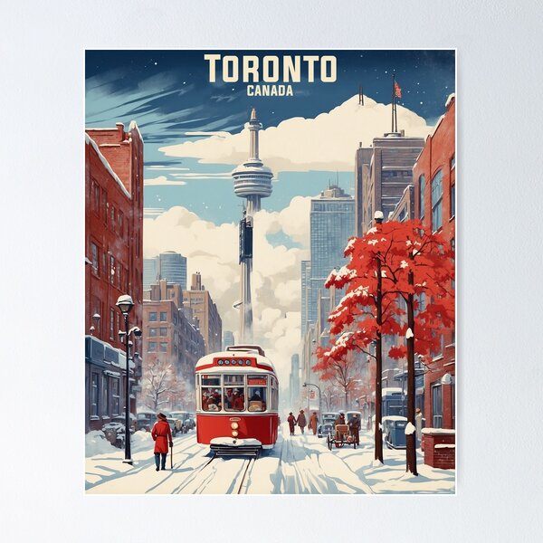 Item preview, Toronto Ontario Canada Snow Starry Night Vintage Tourism designed and sold by TravelersGems.