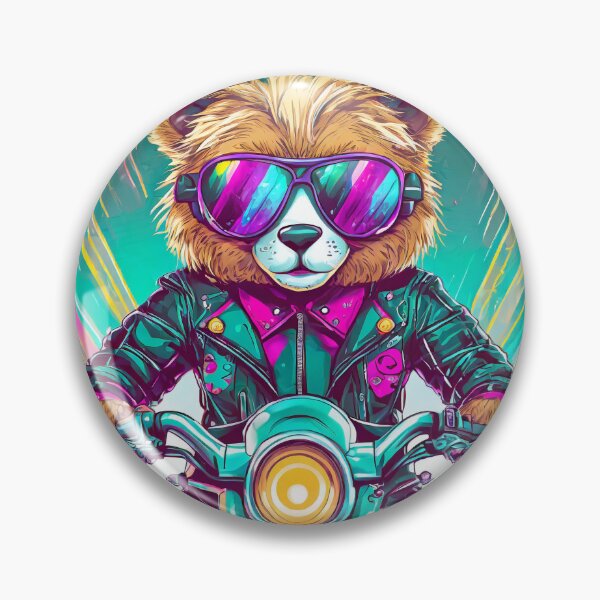 Item preview, cool Teddy Bear on a Motorcycle designed and sold by BADESIGNZZ.