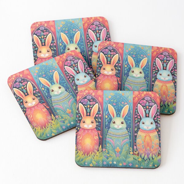 Item preview, Enchanted Easter Bunnies in Floral Paradise: Vibrant Spring Art Collection designed and sold by David Balzen.