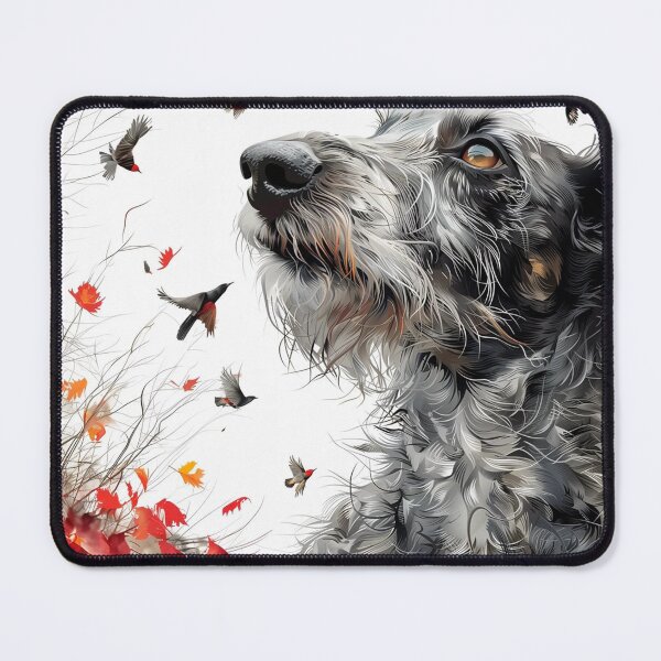 Item preview, Deerhound with birds designed and sold by aghnadarragh.