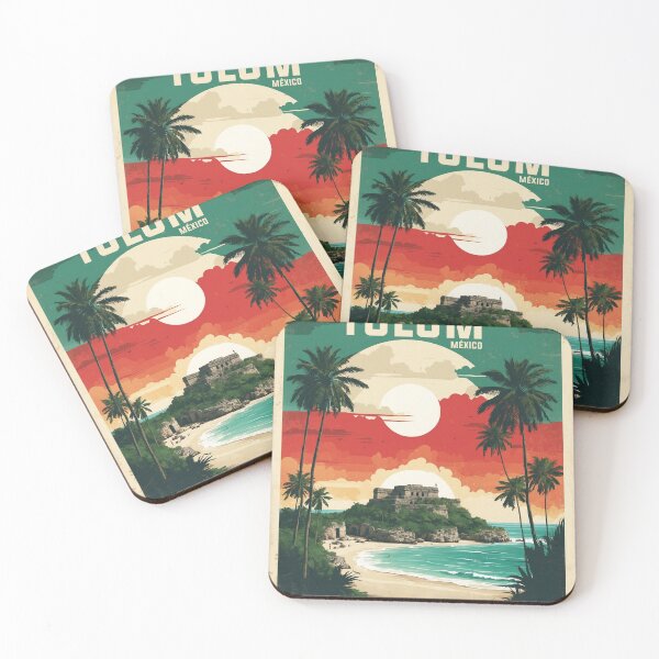 Item preview, Tulum Yucatan Mexico Vintage Travel Tourism designed and sold by TravelersGems.
