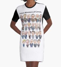 Prime Ministers of Canada Graphic T-Shirt Dress
