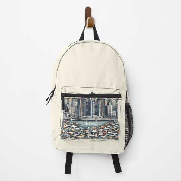 Item preview, Detroit, MI, Vintage Abstract Symbolic Sights Animation designed and sold by Gaborai.