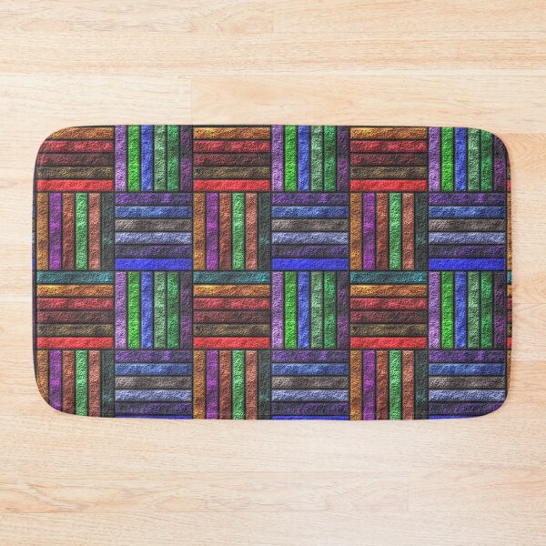 Item preview, 3D Rainbow Basket Weave Brick Texture Pattern designed and sold by TheRulerofEarth.