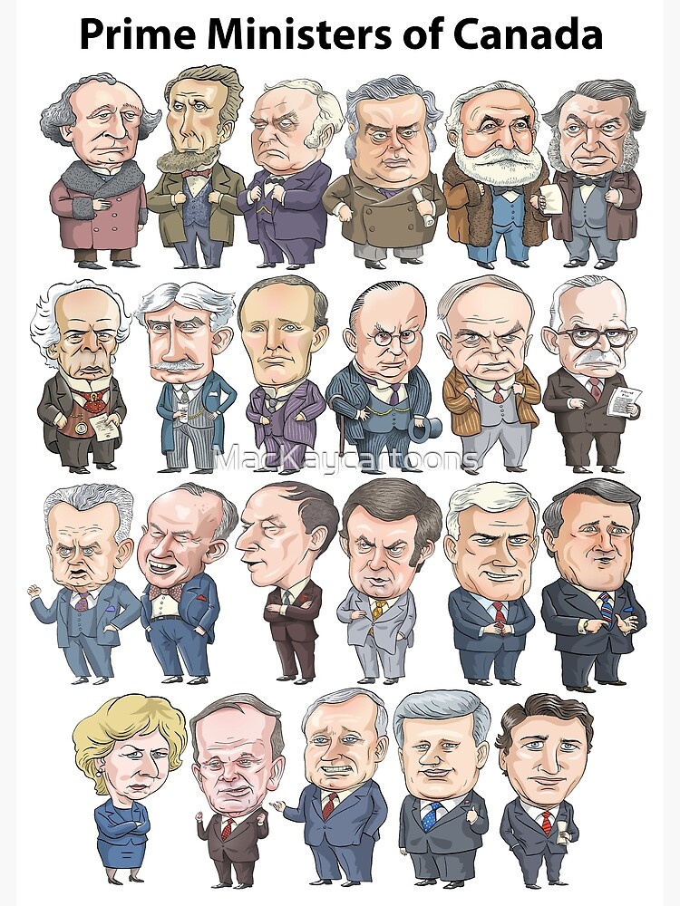 "Prime Ministers of Canada" Poster by MacKaycartoons | Redbubble